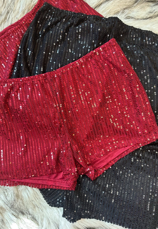 ‘SISTER’ SEQUINNED MINI SHORTS